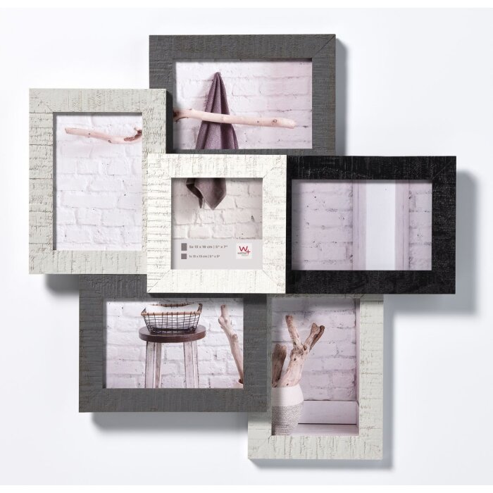 Walther houten fotolijst Home 6 fotos 13x13 cm 13x18 cm 54,5x54,5 cm naturel