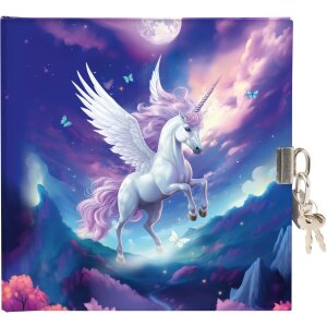 Goldbuch agenda met slot Diana Eenhoorn 16,5x16,5 cm 96...