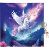 Goldbuch agenda met slot Diana Eenhoorn 16,5x16,5 cm 96 witte paginas