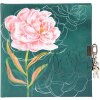 Goldbuch agenda met slot Pioenroos 16,5x16,5 cm 96 witte paginas