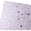 Gastenboek Finamente lila 25x20 cm 100 witte paginas zilver preeg