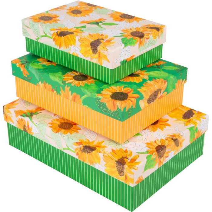 Goldbuch kartonnen dozen set Zonnebloem 3 kartonnen dozen