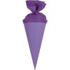 Goldbuch knutsel schooltas 15 cm lila gekleurd karton met vilten sluiting 7 cm Ø