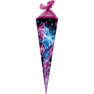 Goldbuch schoolkegel 85cm zeskant vlinder roze