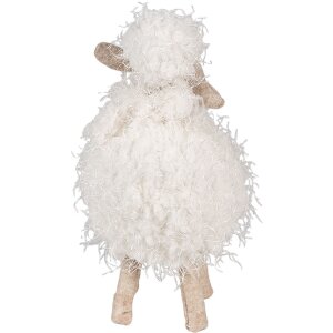 Clayre & Eef 65273 Decoratie Schaap 12x12x25 cm Wit