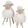 Clayre & Eef 65273 Decoratie Schaap 12x12x25 cm Wit