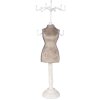 Clayre & Eef 65311 Sieradenstandaard 12x12x39 cm Beige Wit