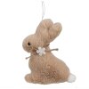 Clayre & Eef 65350 Decoratieve hanger konijn 7x3x10 cm Bruin