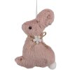 Clayre & Eef 65351 Decoratieve hanger konijn 7x3x10 cm Roze