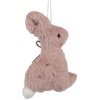 Clayre & Eef 65351 Decoratieve hanger konijn 7x3x10 cm Roze