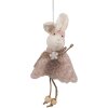 Clayre & Eef 65352 Decoratieve hanger konijn 8x3x16 cm Roze