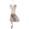 Clayre & Eef 65353 Decoratieve hanger konijn 8x3x16 cm Beige