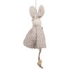 Clayre & Eef 65353 Decoratieve hanger konijn 8x3x16 cm Beige