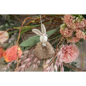 Clayre & Eef 65354 Decoratieve hanger konijn 8x3x16 cm Bruin