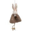 Clayre & Eef 65354 Decoratieve hanger konijn 8x3x16 cm Bruin