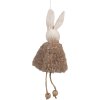 Clayre & Eef 65354 Decoratieve hanger konijn 8x3x16 cm Bruin