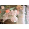 Clayre & Eef 65360 Decoratieve hanger konijn 6x2x11 cm Roze