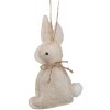 Clayre & Eef 65372 Decoratieve hanger konijn 6x1x10 cm Beige