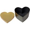 Clayre & Eef 65459 Opbergdozen Hart 3 Stuks Goud 27x24x15 cm