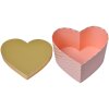 Clayre & Eef 65460 Opbergdozen Hart 3 Stuks Roze 27x24x15 cm