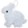 Clayre & Eef 65505 Decoratie hanger konijn 11x5x14 cm Wit