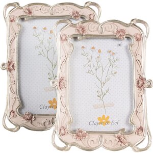 Clayre & Eef 2F1055 Fotolijst Roze 16x2x21 cm 10x15 cm Romantisch