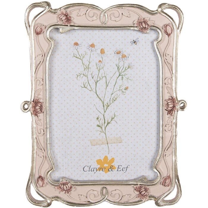 Clayre & Eef 2F1056 Fotolijst 19x2x24 cm / 13x18 cm Roze
