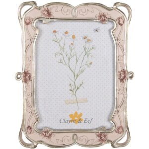 Clayre & Eef 2F1056 Fotolijst 19x2x24 cm / 13x18 cm Roze