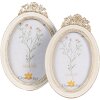 Clayre & Eef 2F1061 Fotolijst 16x2x23 cm / 13x18 cm Witgoudkleurig