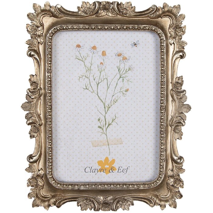 Clayre & Eef 2F1072 Fotolijst 19x2x24 cm / 13x18 cm Goudkleurig
