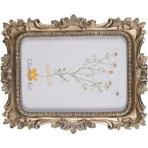 Clayre & Eef 2F1072 Fotolijst 19x2x24 cm / 13x18 cm Goudkleurig
