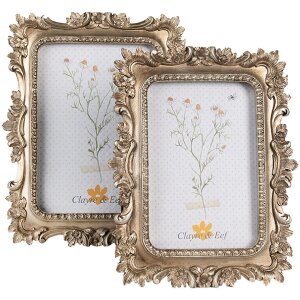 Clayre & Eef 2F1072 Fotolijst 19x2x24 cm / 13x18 cm Goudkleurig