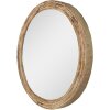 Clayre & Eef 52S305 Ronde Wandspiegel Bruin Groen Ø 60x6 cm