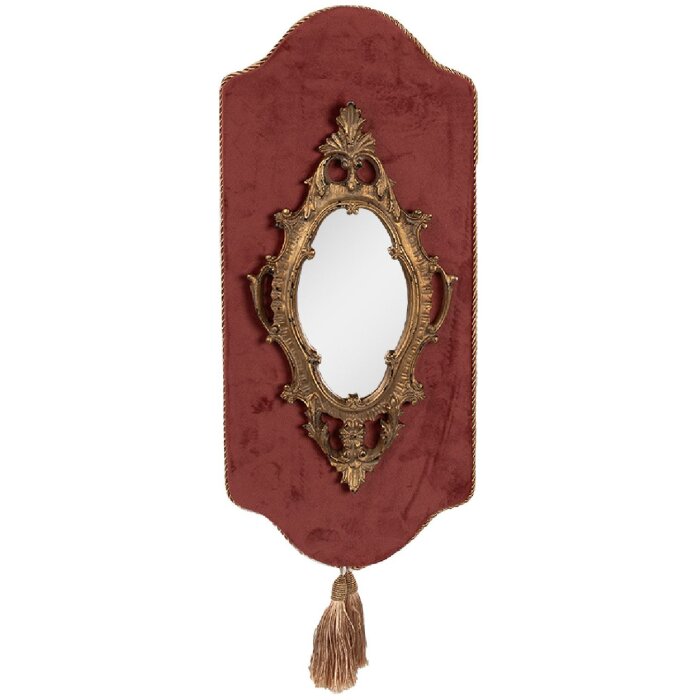 Clayre & Eef 62S293 Spiegel 20x3x44 cm Roze Goudkleurig