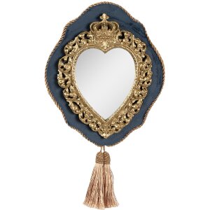 Clayre & Eef 62S294 Wandspiegel 19x3x22 cm Blauw...