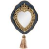 Clayre & Eef 62S294 Wandspiegel 19x3x22 cm Blauw Goudkleurig