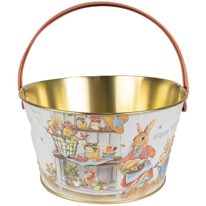 Clayre & Eef 6BL0107 Mand Ø 19x10 cm Wit