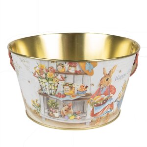 Clayre & Eef 6BL0107 Mand Ø 19x10 cm Wit