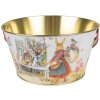 Clayre & Eef 6BL0108 Opbergmand Wit Blauw Rood Ø 19x10 cm