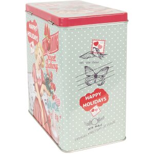 Clayre & Eef 6BL0125 Blik Groen 16x10x18 cm