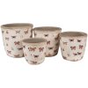 Clayre & Eef 6CE1661L Decoratie Bloempot Ø 16x16 cm Beige Roze