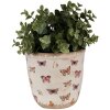 Clayre & Eef 6CE1661M Decoratie Bloempot Ø 15x14 cm Beige Roze