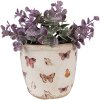 Clayre & Eef 6CE1661XS Decoratie Bloempot Ø 11x10 cm Beige Roze
