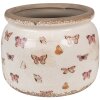 Clayre & Eef 6CE1662L Decoratie Bloempot Ø 20x15 cm Beige Roze