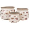 Clayre & Eef 6CE1662L Decoratie Bloempot Ø 20x15 cm Beige Roze