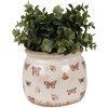Clayre & Eef 6CE1662M Decoratie Bloempot Ø 16x13 cm Beige Roze