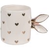 Clayre & Eef 6CE1686 Mok Witgoud 13x9x9cm 300ml Elegant Ontwerp