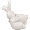 Clayre & Eef 6CE1700 Eierdop Bunny Wit 10x6x11 cm Landelijke stijl