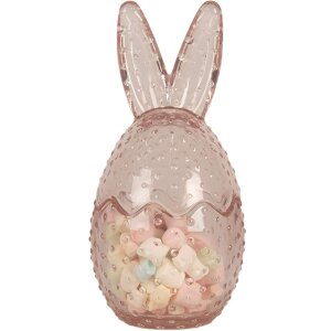 Clayre & Eef 6GL4389 Opbergpot deksel roze Ø 8x17 cm