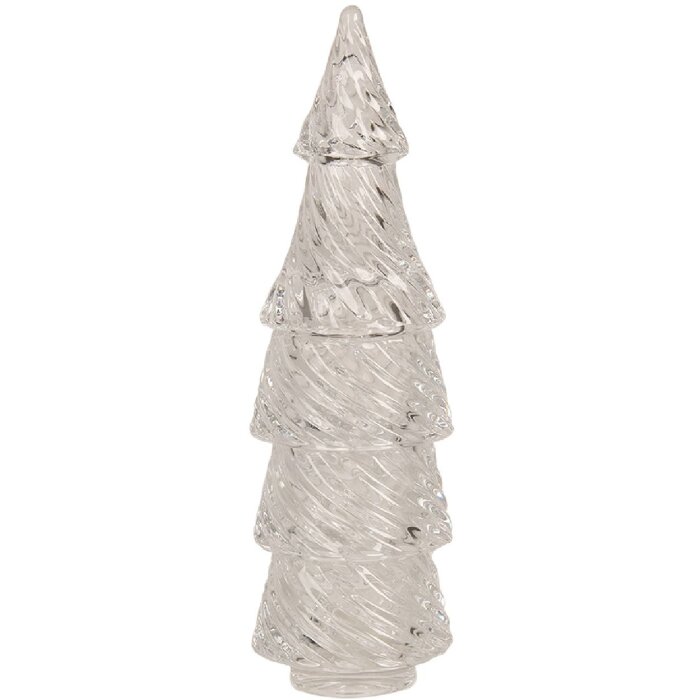 Clayre & Eef 6GL4395 Voorraadpot met deksel Transparant Ø 7x24 cm